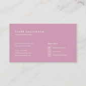 motivo geométrico moderno minimalista rosa 名刺 (裏面)