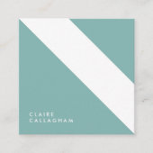motivo geométrico moderno minimalista turquesa スクエア名刺 (正面)