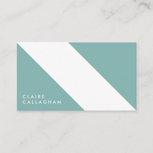 motivo geométrico moderno minimalista turquesa 名刺 (正面)