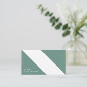 motivo geométrico moderno minimalista verde 名刺 (スタンド正面)