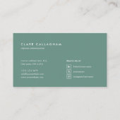 motivo geométrico moderno minimalista verde 名刺 (裏面)