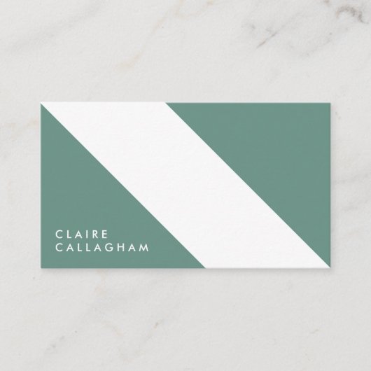 motivo geométrico moderno minimalista verde 名刺 (正面)