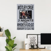 Motley Crue 1978 Club Gig Poster Print 1 ポスター (ホームオフィス)