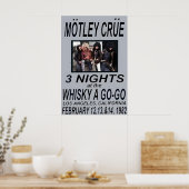 Motley Crue 1978 Club Gig Poster Print 1 ポスター (キッチン)