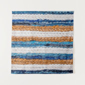 Motley Patchwork rug from denim jeans fabric, top  タペストリー (正面(横))