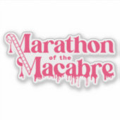 MOTM24ステッカー – 白のピンク シール (正面)