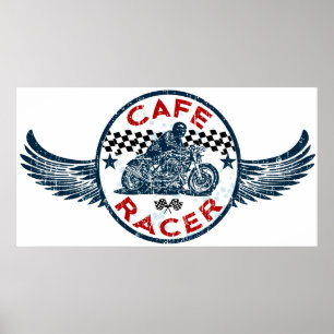 Motoのカフェのレーサー ポスター