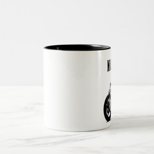 Motoの気違いのコーヒー・マグ ツートーンマグカップ (中央)