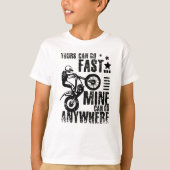 Motoトライアルバイクは速い Tシャツ (正面)