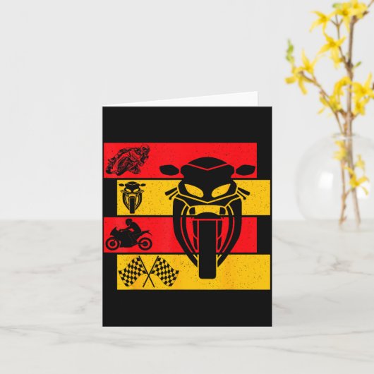 Moto Gp Motorcycle Gp Racing Motorcycles Biker Boy カード (黄色い花)