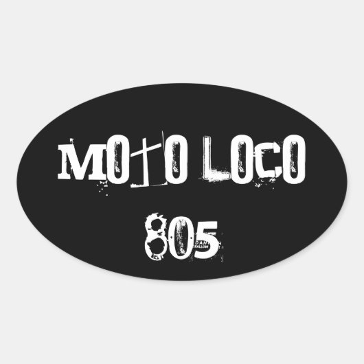 Moto Loco "805"ステッカー 楕円形シール (正面)