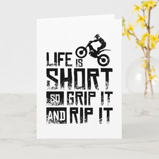 Moto Trial Bike カード (黄色い花)