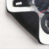 Motocrossスタントバイクもしくは自転車に乗る人 マウスパッド (コーナー)