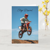 Motocrossステップダウン&祝あなたの誕生日 カード (黄色い花)