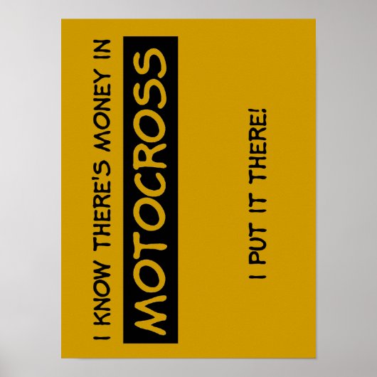 Motocrossダートバイクポスターのお金 ポスター (正面)