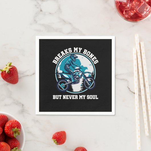 MotocrossダートバイクGifを私の骨を壊す スタンダードカクテルナプキン (インサイチュ)