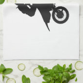 Motocrossドライバ-背景色を選択 キッチンタオル (折り畳み)