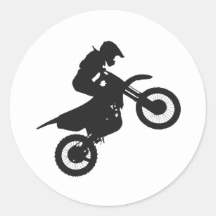 Motocrossドライバ-背景色を選択 ラウンドシール