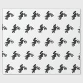 Motocrossドライバ – 背景色を選択 ラッピングペーパー (フラット)