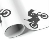 Motocrossドライバ – 背景色を選択 ラッピングペーパー (ロールコーナー)