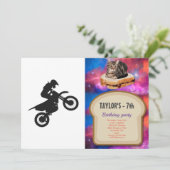 Motocrossドライバ-背景色を選択 招待状 (スタンド正面)