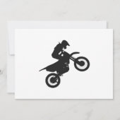 Motocrossドライバ-背景色を選択 招待状 (裏面)