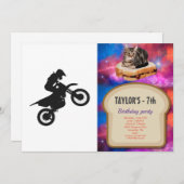 Motocrossドライバ-背景色を選択 招待状 (正面/裏面)