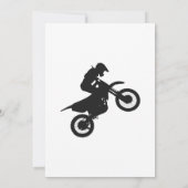 Motocrossドライバ-背景色を選択 招待状 (裏面)