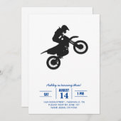 Motocrossドライバ-背景色を選択 招待状 (正面/裏面)