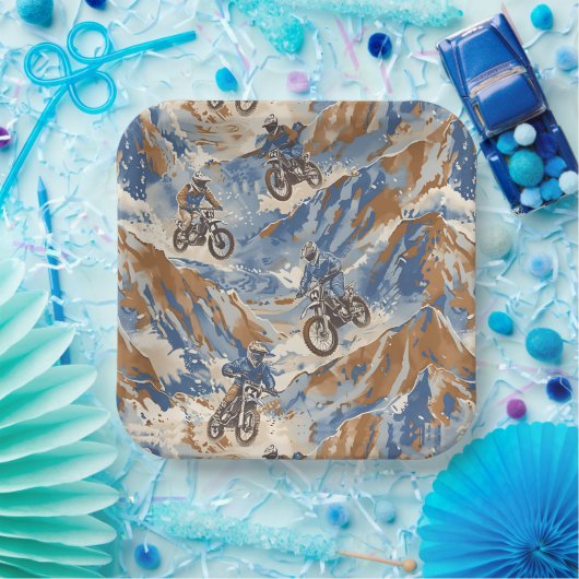 Motocross  ペーパープレート (パーティー)