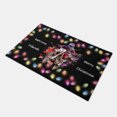 Motocross Christmas Welcome Friends Doormat ドアマット (アングル)