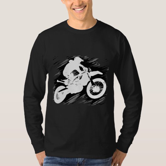 Motocross Competitive Sport Motorcycle Racing Tシャツ (正面)