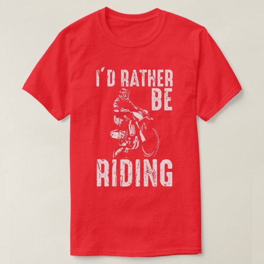 Motocross Dirt Bikeに乗ってダートバイクになる Tシャツ (デザイン正面)