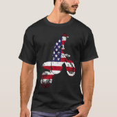 Motocross Dirt Bike American Flag Brap Dad Father Tシャツ (正面)