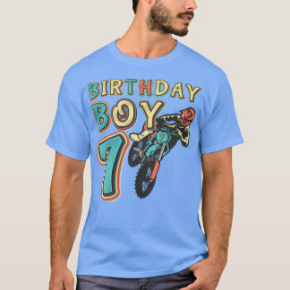 Motocross Dirt Bike Kids 7 Years Old Birthday Part Tシャツ