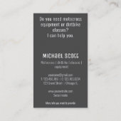 Motocross dirtbike moto-x会社の名刺 名刺 (裏面)