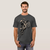 Motocross Jamping Bike動揺してグラフィック Tシャツ (正面フル)