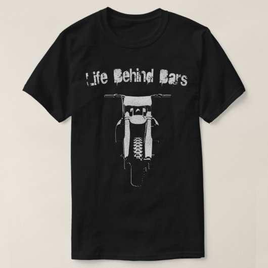 Motocross Life Behind Bikeバープレゼント Tシャツ (デザイン正面)