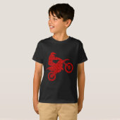 Motocross Lovers Valentine Hearts Love Dirt Bike S Tシャツ (正面フル)