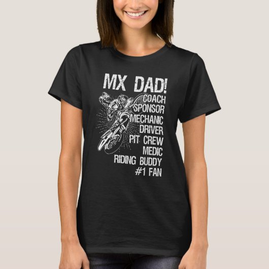 Motocross Mx Dad Tシャツ (正面)