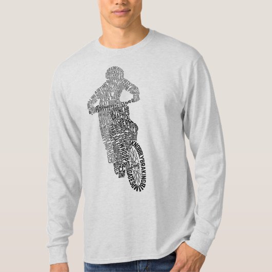 Motocross Off Roadトライアル自転車ワードアート Tシャツ (正面)