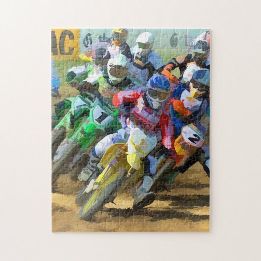 Motocross Race Graphic Art ジグソーパズル (縦)