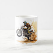 Motocross Racing Actionグラフィック コーヒーマグカップ (中央)