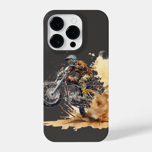 Motocross Racing Actionグラフィック iPhoneケース (裏面)