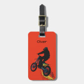 Motocross Rider Jump ラゲッジタグ (正面縦)