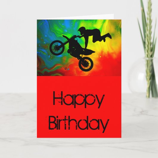 Motocrossing in a Flare 太陽の Up カード (正面)