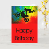 Motocrossing in a Flare 太陽の Up カード (黄色い花)