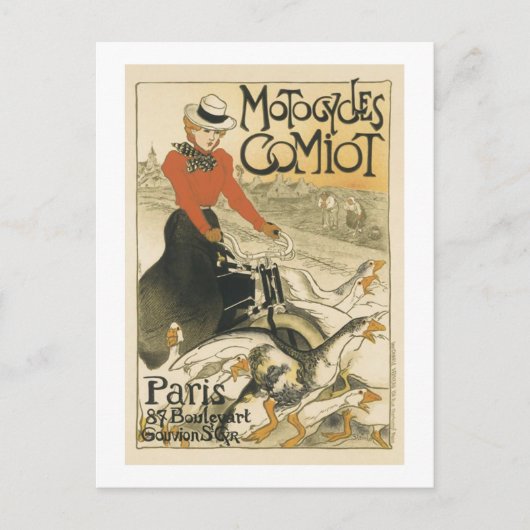 Motocycles Comiot By Theophile-Alexandre Steinlen ポストカード (正面)