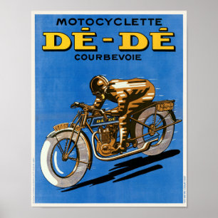Motocyclette De-De France Vintage Poster 1927 ポスター