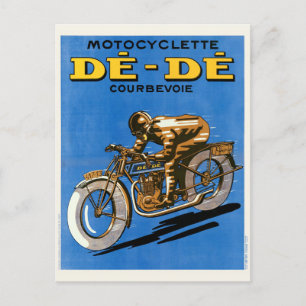 Motocyclette De-De France Vintage Poster 1927 ポストカード